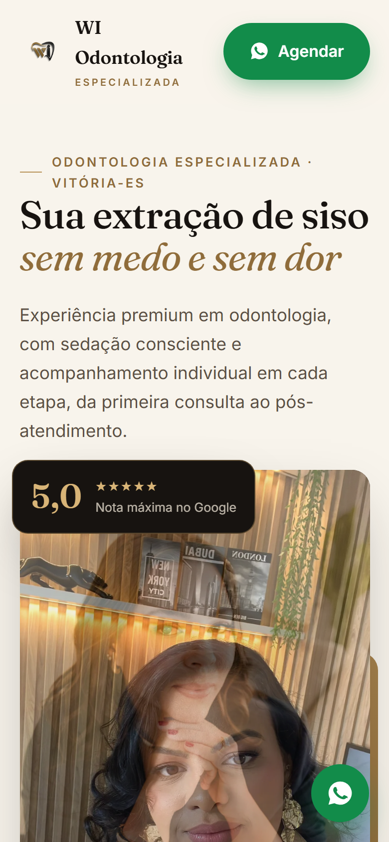 Nova versao do site da WI no celular